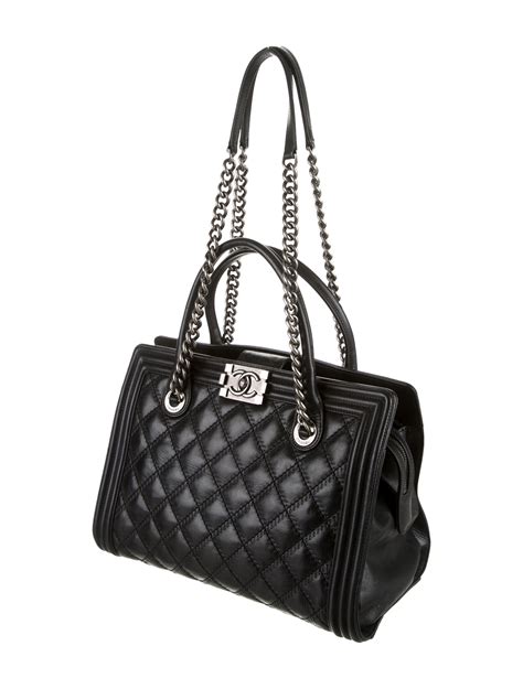 chanel boy-friend|Chanel boy shopping tote.